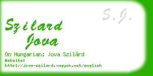 szilard jova business card