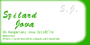 szilard jova business card